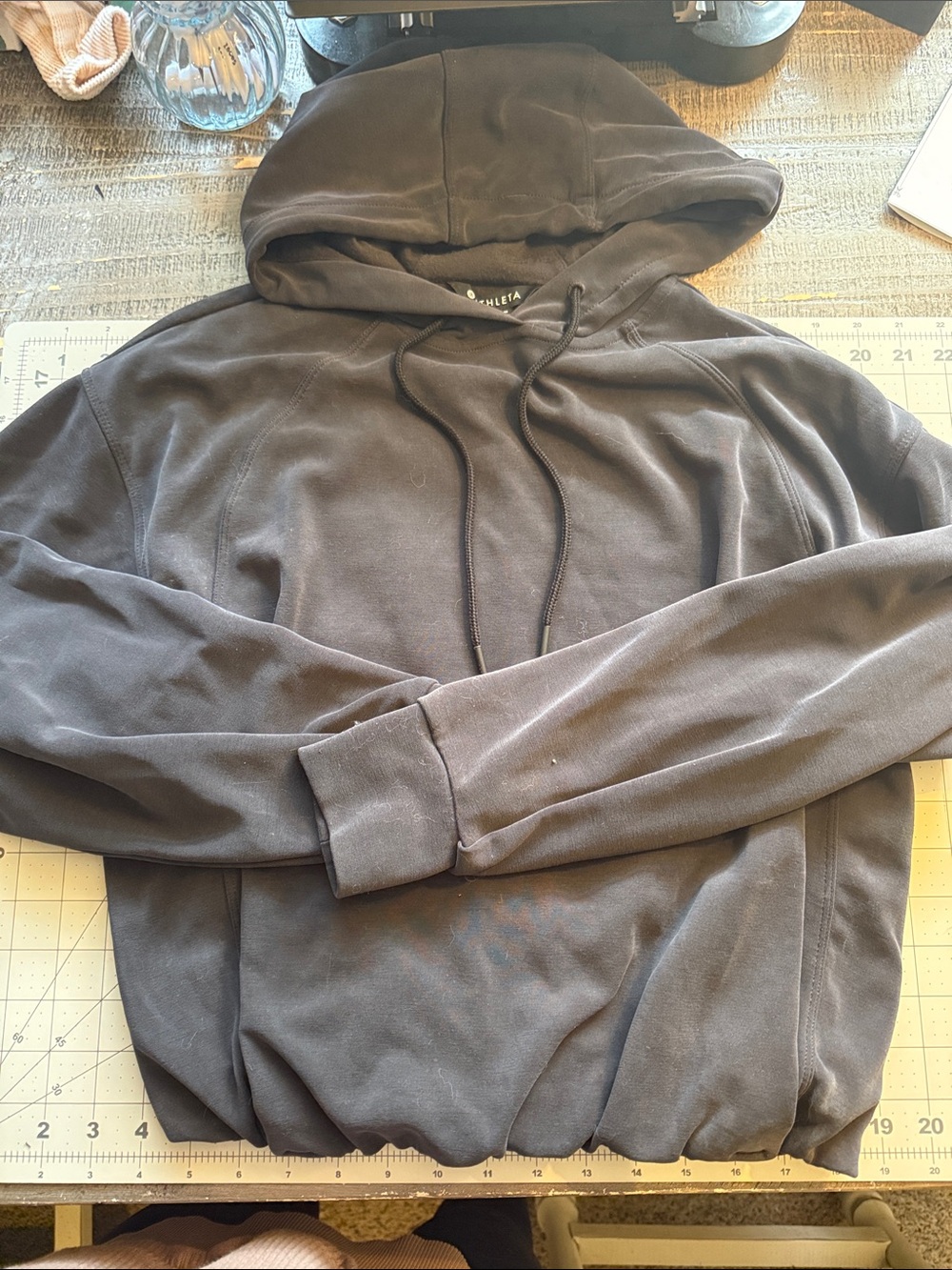 Athleta Charcoal Gray Pullover Hoodie